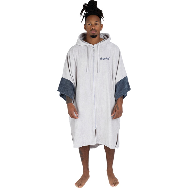 2026 Dryrobe Adult Hooded Zip Towel Robe FZORGTWLNC - Nimbus Cloud